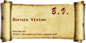 Boruzs Vivien névjegykártya
